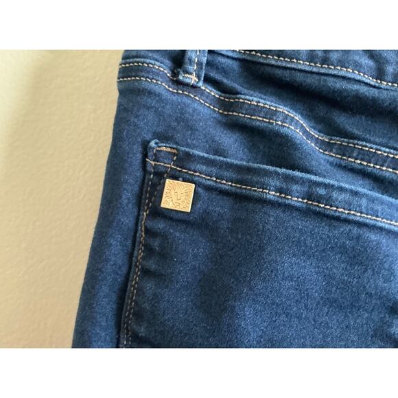 Anne Klein Stretch Lion Head Mid Rise skinny Ankle Jeans Sz 10 - Picture 4 of 8